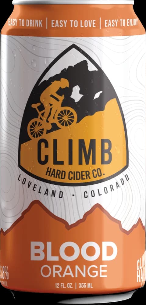 Climb Hard Cider Blood Orange can