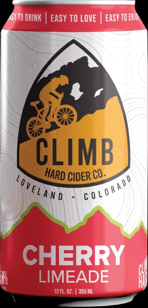 Climb Hard Cider Cherry Limeade can