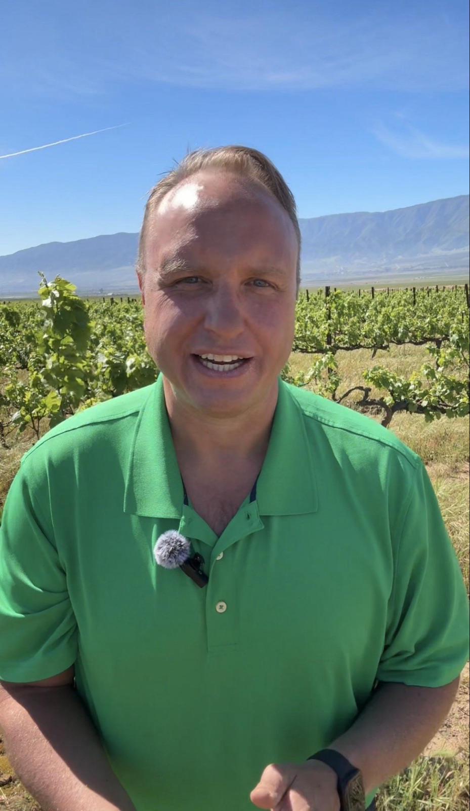 On location at a partner vineyard in California